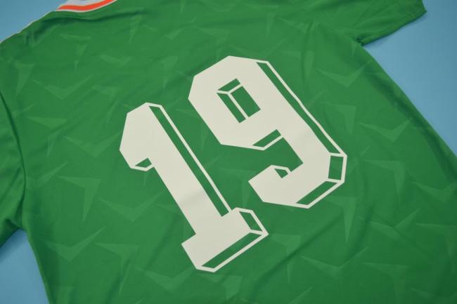 Retro Jersey 1990 Ireland 19 Home Green Soccer Jersey Vintage Football Shirt