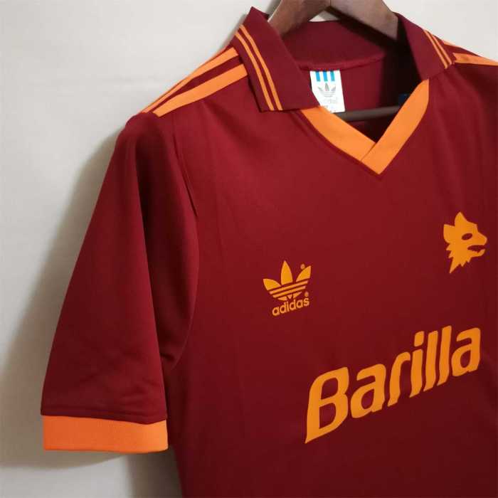 Retro Jersey 1992-1994 As Roma Home Soccer Jersey Vintage Football Shirt