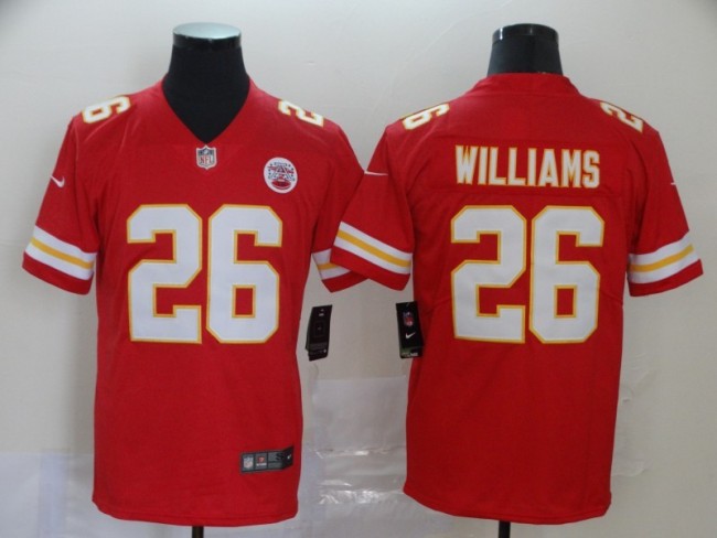 Kansas City Chiefs 26 WILLIAMS Red 2020 Super Bowl LIV Vapor Untouchable Limited Jersey
