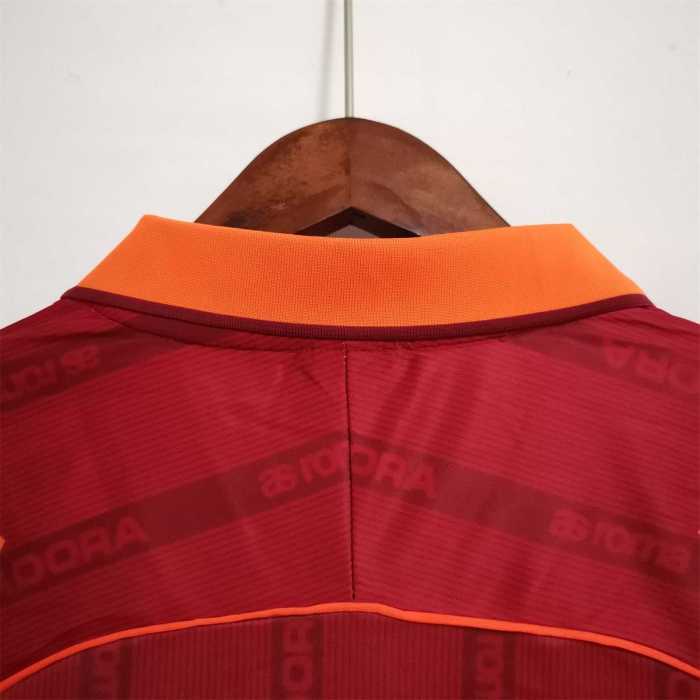 Retro Jersey 1999-2000 As Roma Home Red Soccer Jersey Vintage Football Shirt