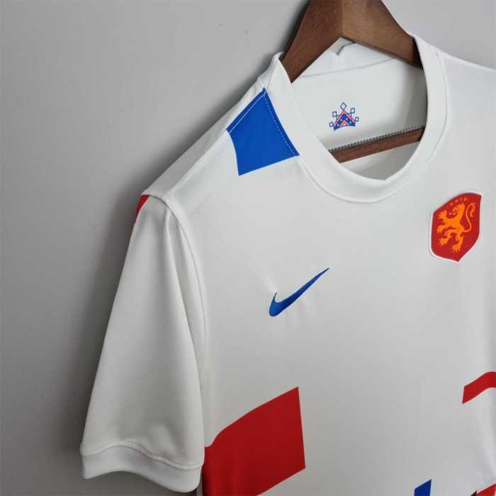 Fans Version 2022 World Cup Netherlands Away White Soccer Jersey