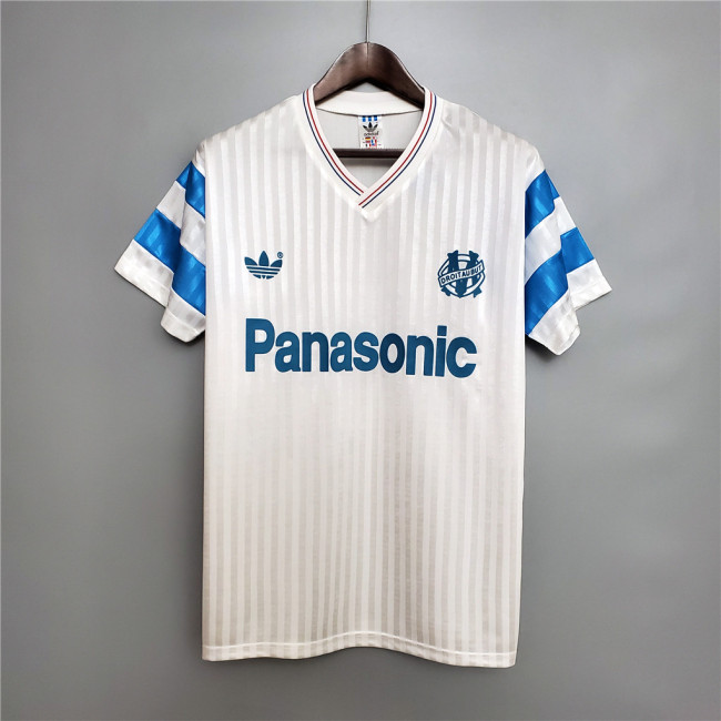 Retro Jersey Marseille 1990-1991 Home White Soccer Jersey