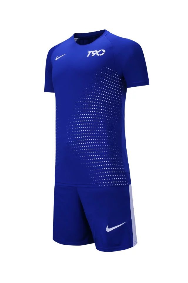 #903 Blue Soccer Training Uniform Blank Jersey and Shorts