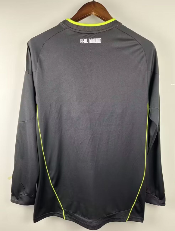 Long Sleeve Retro Jersey 2010-2011 Real Madrid Away Black Vintage Soccer Jersey