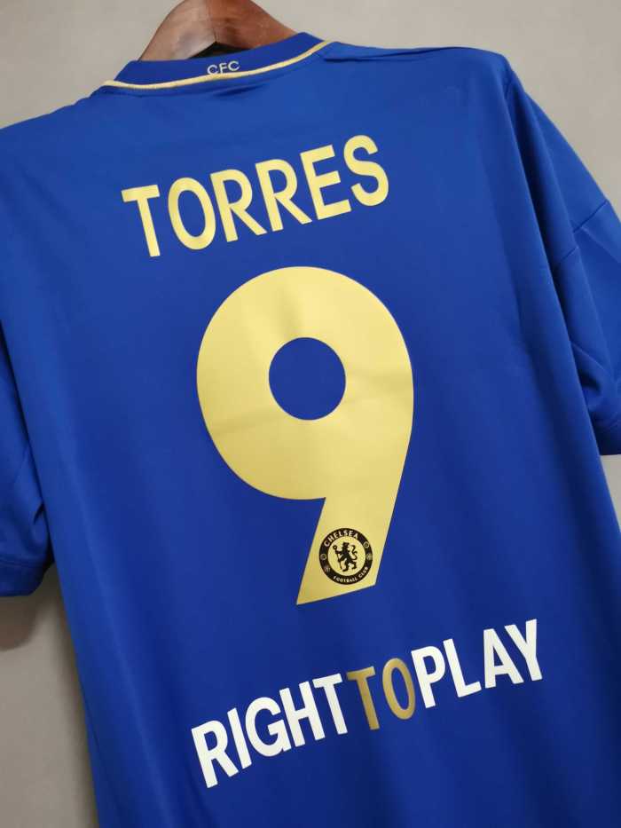 with UCL Patch Retro Jersey 2012-2013 Chelsea TORRES 9 Home Soccer Jersey