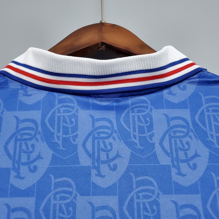Retro Jersey Rangers 1996-1997 Home Blue Soccer Jersey