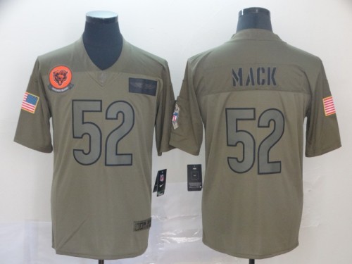 Chicago Bears 52 Khalil Mack 2019 Olive Salute To Service Limited Jersey