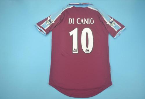 with EPL Patch Retro Jersey 1999-2001 West Ham United 10 DI CANIO Home Soccer Jersey Vintage Football Shirt