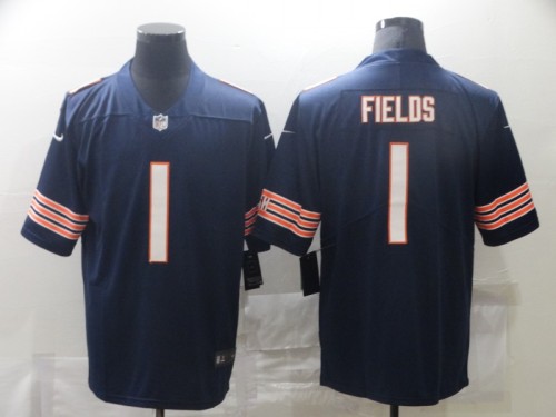 Bears 1 Justin Fields Black 2021 NFL Draft Vapor Untouchable Limited Jersey