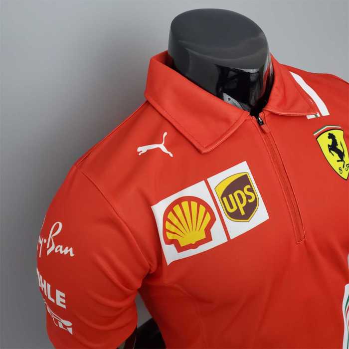 F1 Formula One; Ferrari racing suit Polo red Racing Jersey