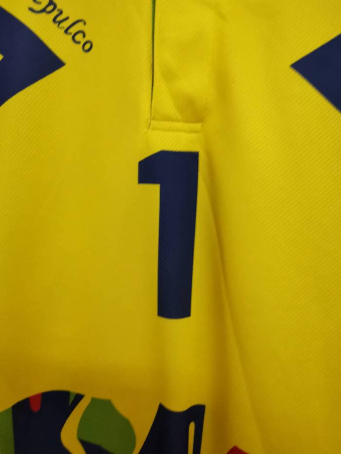 Retro Jersey Mexico 1 J.CAMPOS Yellow Goalkeeper Soccer Jersey