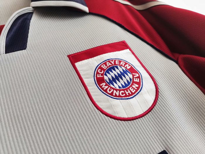 Retro Jersey 1998-1999 Bayern Munich Away Grey Soccer Jersey Vintage Football Shirt
