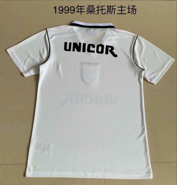 Retro Jersey 1999 Santos Home White Soccer Jersey Vintage Football Shirt