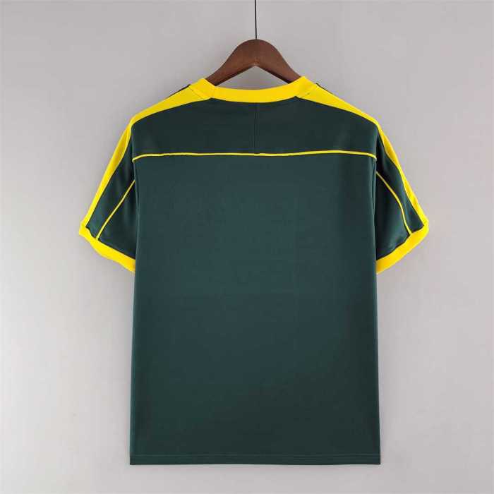 Retro Jersey 1998 Brazil Dark Green Goalkeeper Soccer Jersey