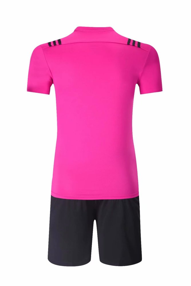 #815 Pink/Black Soccer Training Uniform Jersey and Shorts