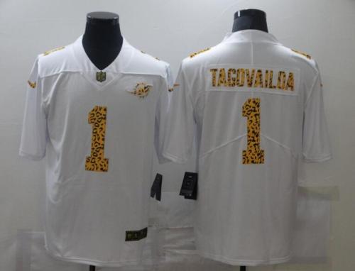Miami Dolphins 1 TAGOVAILOA White Leopard Vapor Untouchable Limited Jersey