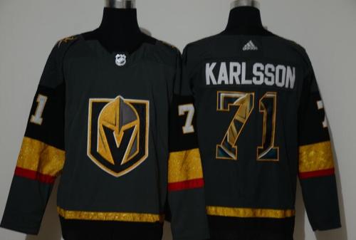 Vegas Golden Knights 71 KARLSSON Black Fashion Jersey