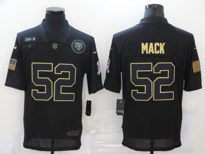 Bears 52 Khalil Mack Black 2020 Salute To Service Limited Jersey