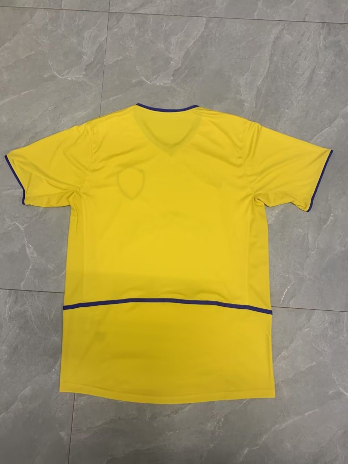 Retro Jersey 2002-2003 Leeds United 3rd Away Yellow Soccer Jersey