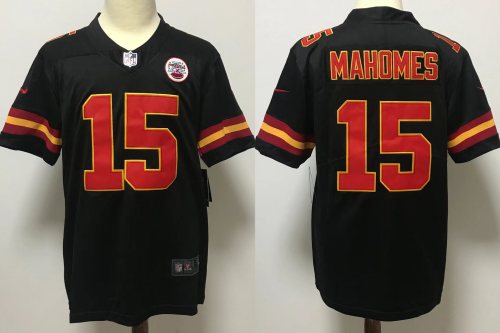 Kansas City Chiefs 15 mahomes Black NFL Jersey