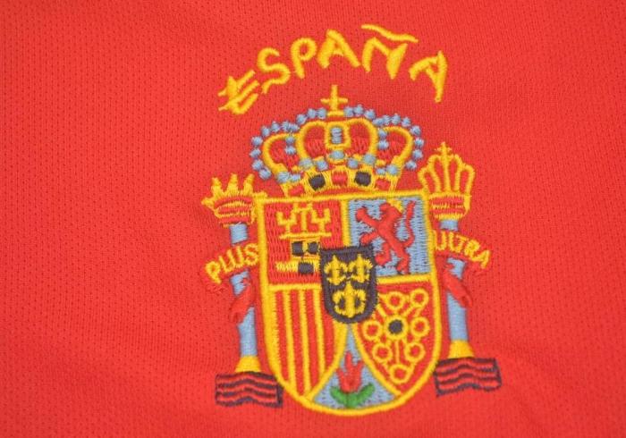Retro Jersey 2002 Spain Home Soccer Jersey Spain Camisetas de Futbol