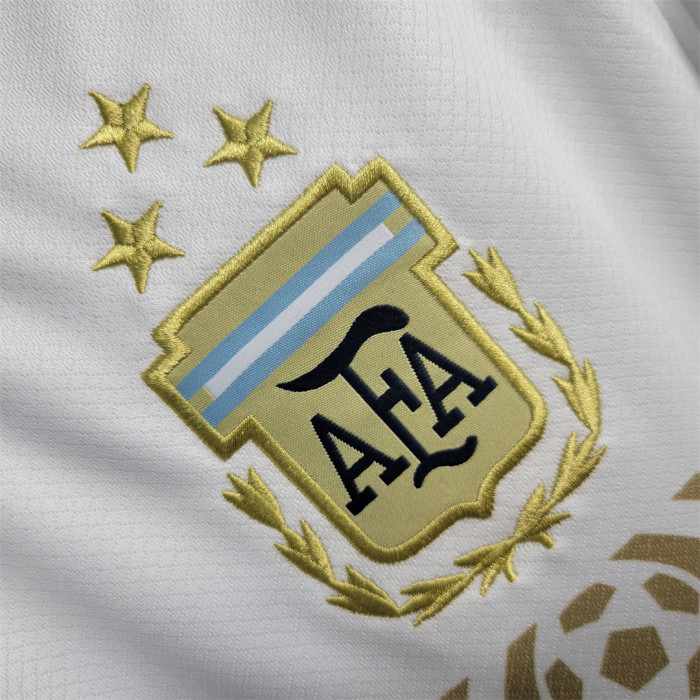 Fans Version 2023 Argentina White Champions Version Soccer Jersey