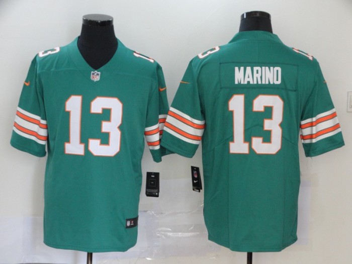 Miami Dolphins 13 Dan Marino Aqua Throwback Vapor Untouchable Limited Jersey
