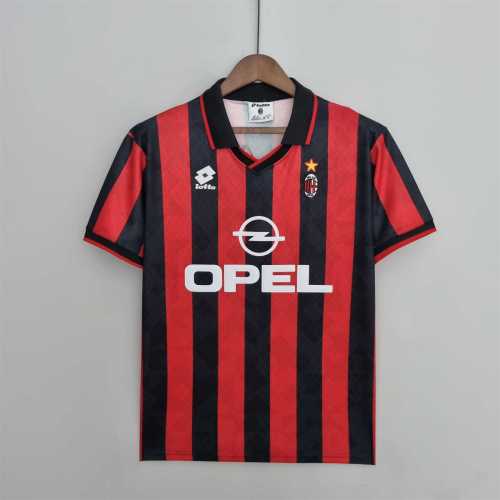 Retro Jersey 1995-1996 AC Milan Home Soccer Jersey Vintage Football Shirt