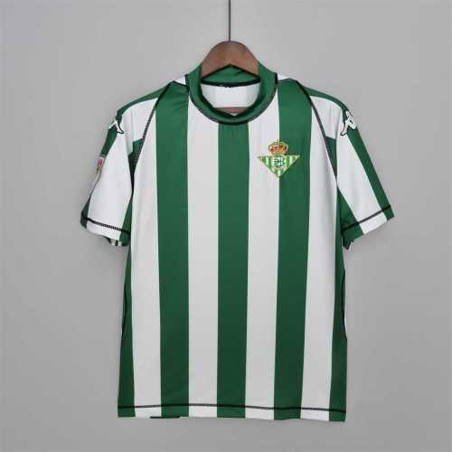 with LFP Patch Retro Jersey 2003-2004 Real Betis Home Soccer Jersey Vintage Football Shirt