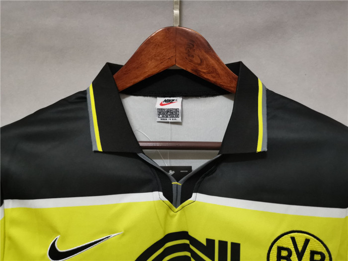 Retro Jersey 1996-1997 Borussia Dortmund UCL Version Yellow Soccer Jersey