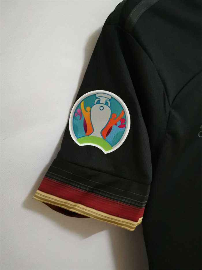 with Euro 2020 Patch Retro Jersey 2020 Germany Away Black Soccer Jersey