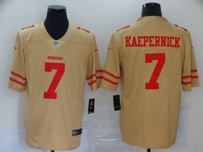 San Francisco 49ers 7 Colin Kaepernick 2020 Yellow Vapor Untouchable Limited Jersey