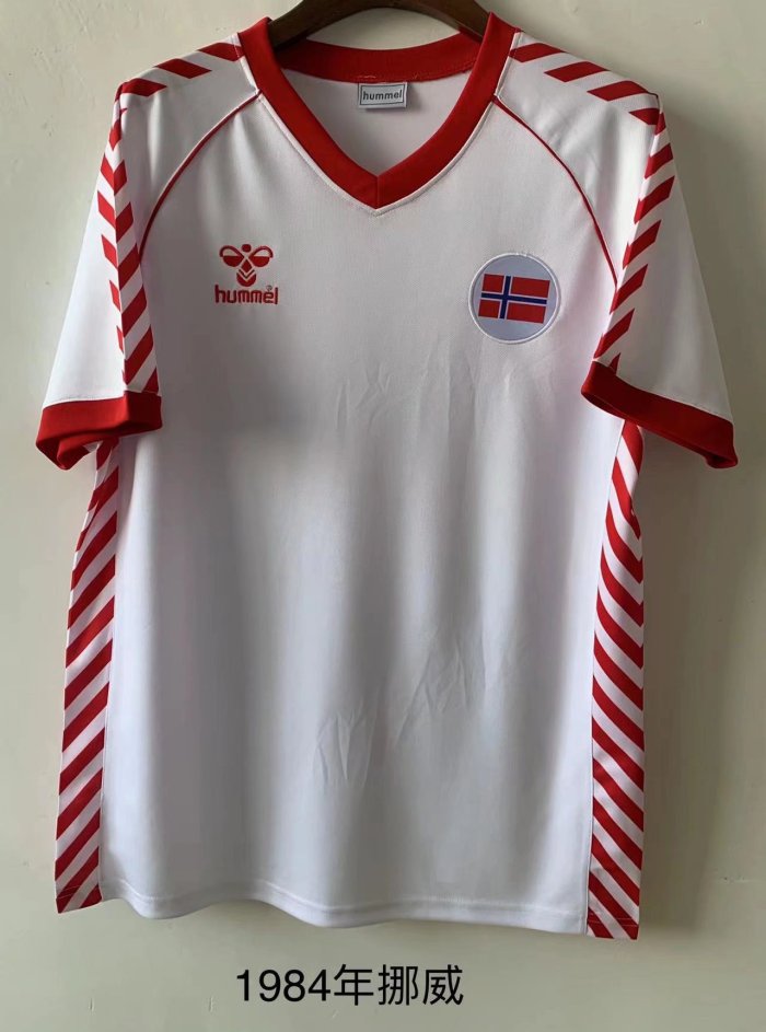 Retro Jersey 1984 Norway White Soccer Jersey Vintage Football Shirt
