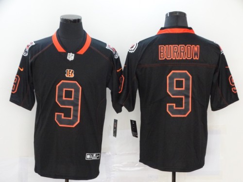 Cincinnati Bengals 9 Joe Burrow Black Shadow Legend Limited Jersey