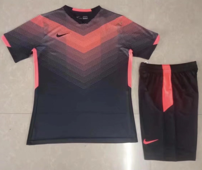 NK001 Black Soccer Uniform DIY Custom Blank Jersey Shorts