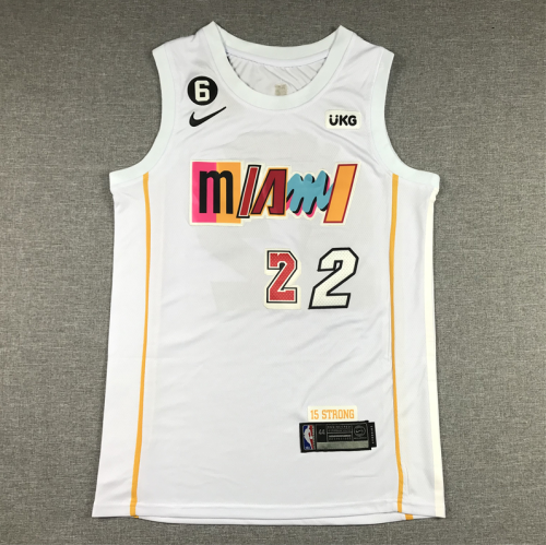 City Edition 2023 Miami Heat 22 BUTLER White NBA Jersey Basketball Shirt
