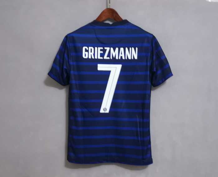 Retro Jersey 2020 France GRIEZMANN 7 Home Soccer Jersey
