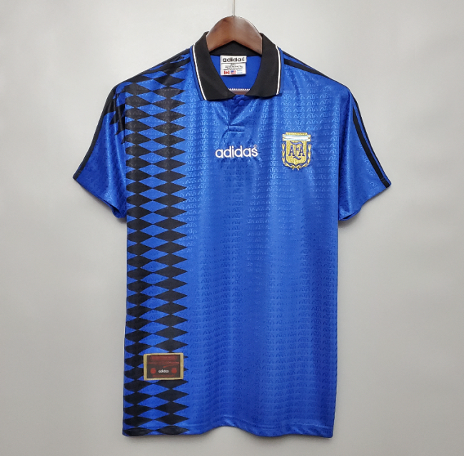Retro Jersey 1994 Argentina Away Blue Soccer Jersey Vintage Football Shirt