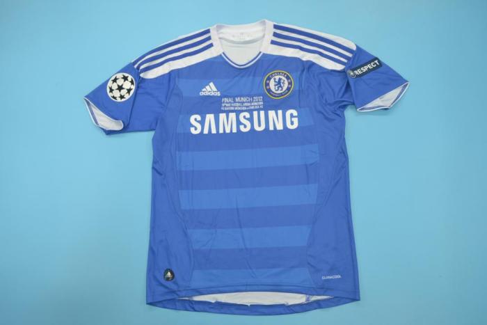 with UCL Patch+Front Lettering Retro Jersey Chelsea 2011-2012 Champions League Final Home Soccer Jersey