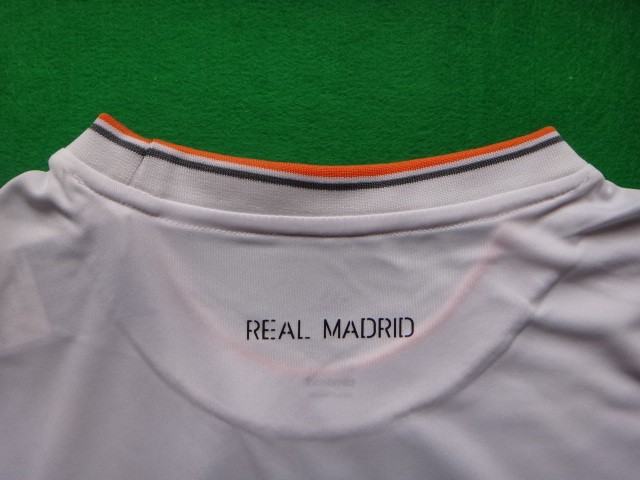 with Front Lettering Retro Jersey 2013-2014 Long Sleeve Real Madrid UCL Final Home Soccer Jersey