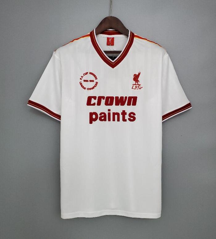 Retro Jersey 1985-1986 Liverpool Third White Soccer Jersey Vintage Football Shirt