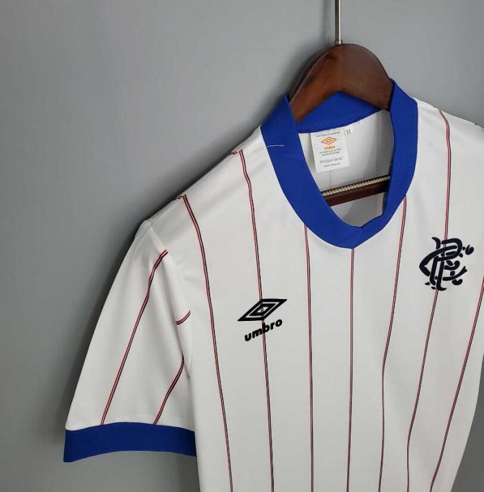 Retro Jersey 1982-1983 Rangers Away White Soccer Jersey