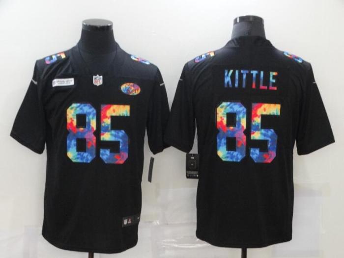 San Francisco 49ers 85 KITTLE Black Vapor Untouchable Fashion Limited Jersey