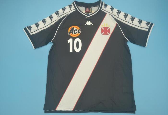 Retro Jersey 2000-2001 Vasco Da Gama 10 EDMUNDO Black Soccer Jersey