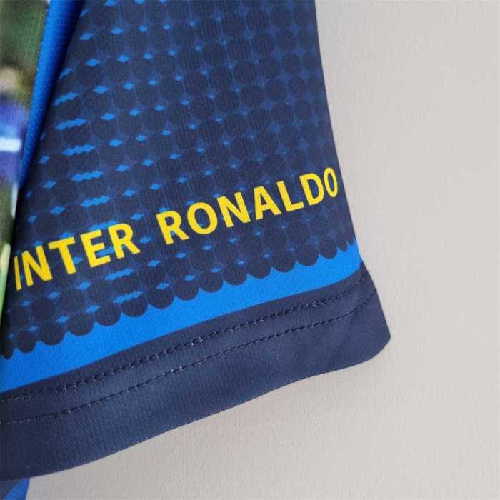 Retro Jersey 1997-1998 Inter Milan RONALDO 10 Anniversary Soccer Jersey