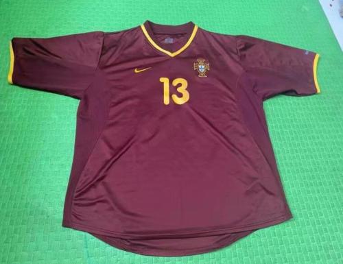 Retro Jersey 2000 Portugal 13 DIMAS Home Soccer Jersey Vintage Football Shirt