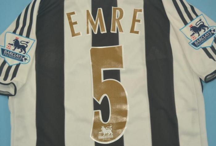 with EPL Patch Retro Jersey 2005-2006 Newcastle United 5 EMRE Home Soccer Jersey