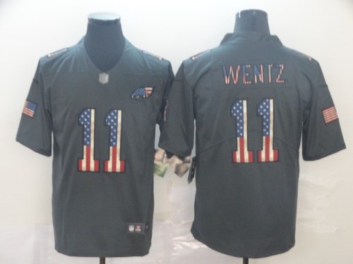 Seattle Seahawks 11 WENTZ 2019 Black Salute To Service USA Flag Fashion Limited Jersey