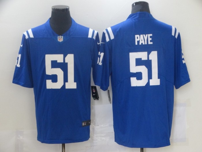 Colts 1 Kwity Paye Royal 2021 NFL Draft Vapor Untouchable Limited Jersey