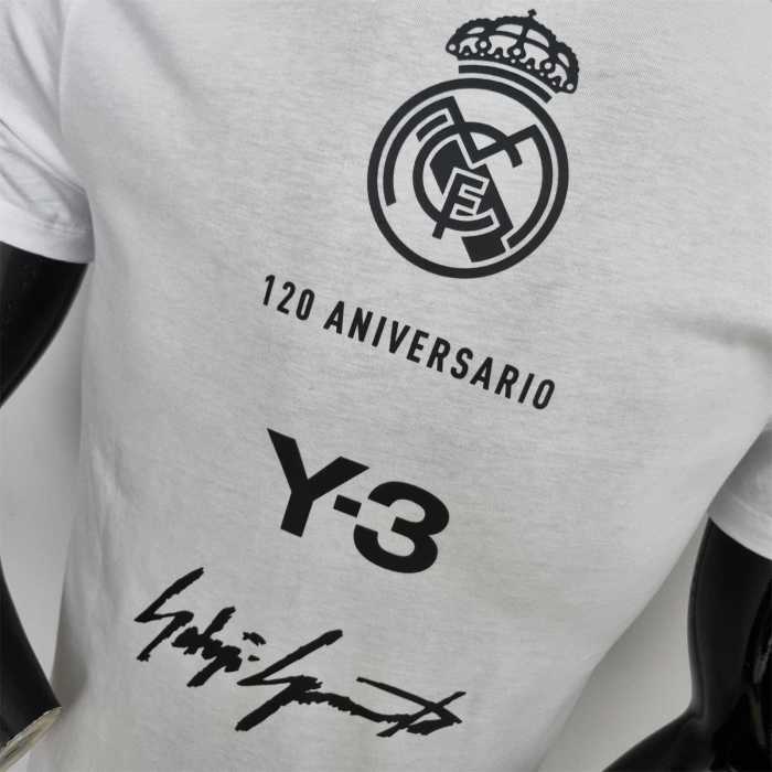 #K000113 Y-3 Real Madrid White Soccer T-shirt